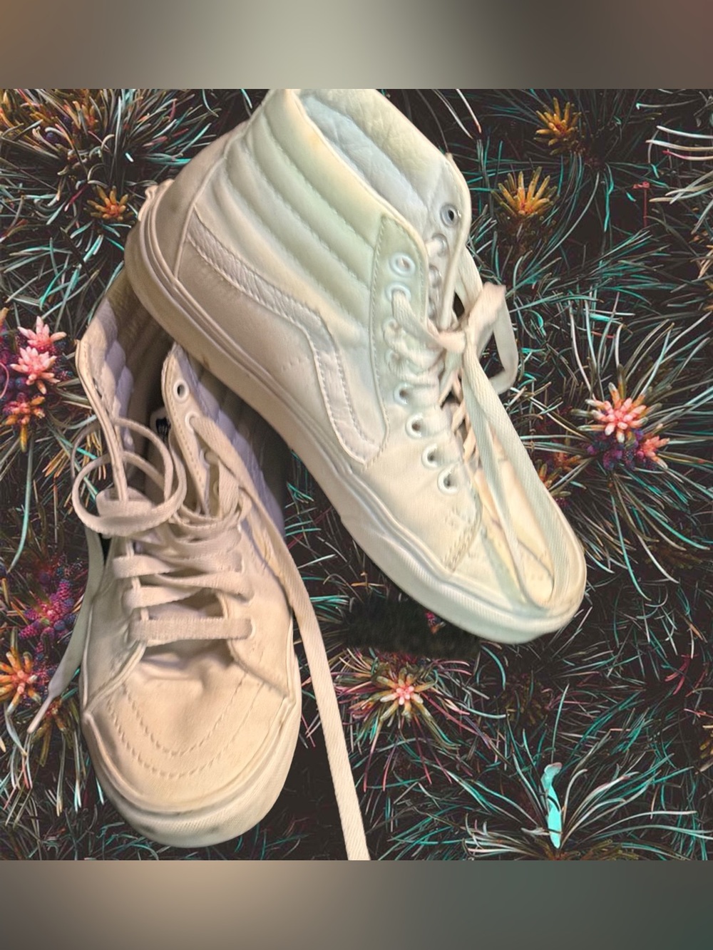 Vans White High-Top Sk8-Hi Sneakers